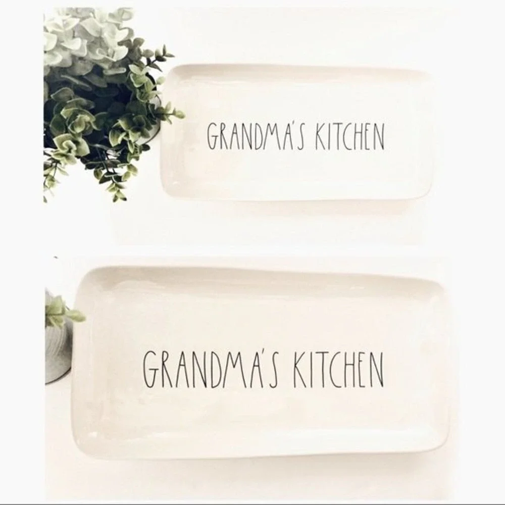 Rae Dunn Grandma's Serving‎ Platter Ceramic Tray Kitchen Dining Home Decor